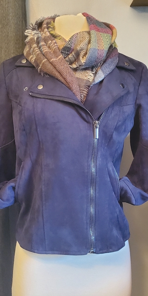 Navy Suede Moto Jacket Kut from the Kloth Nordstrom